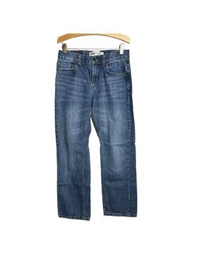 Levi’s 505 Straight Leg Medium Wash Blue Denim Jeans Boys Size 14Reg W27 L27